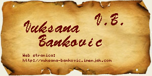 Vuksana Banković vizit kartica